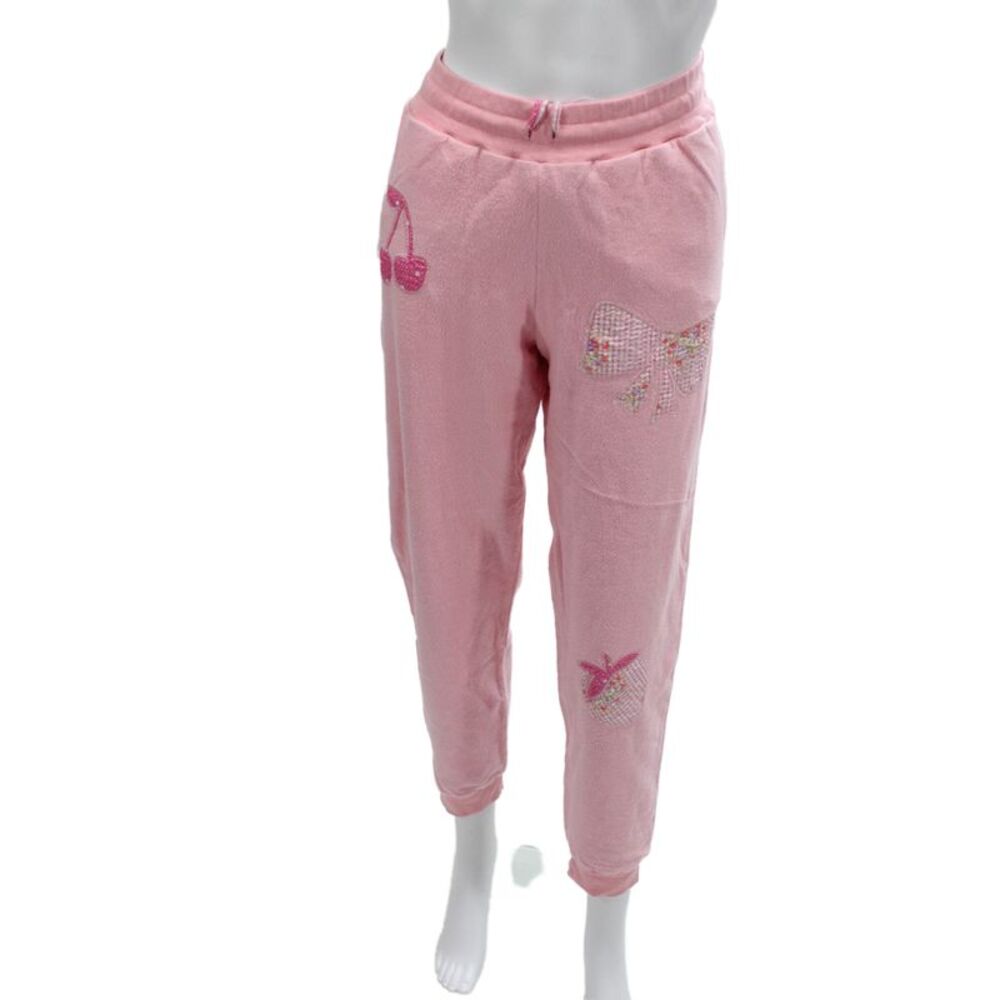 Love Shack Fancy Womens Pink Jogger Sweatpants Drawstring Size S